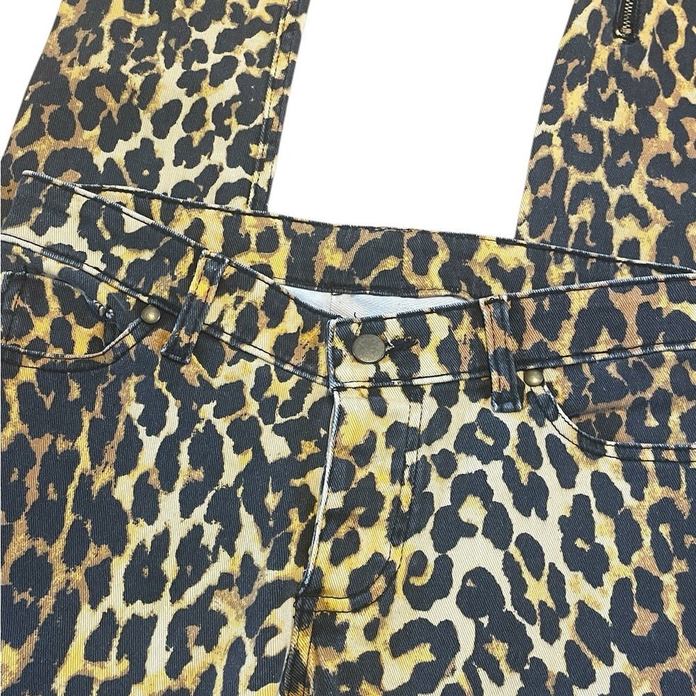 Rebecca Minkoff Beetle Juice, Cheetah Print Jeans, Zippered Ankle, Size 2, NWT - Picture 4 of 7